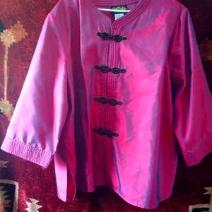 Beautiful silk Iridescent Bob Mackie Dressy Jacket